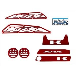 PBR Kawasaki KRX KRX-4 kit: Frog Skins, Dash Plates, Cubby, & Drains - RED